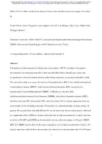 Effect of 10 UV Filters on the Brine Shrimp Artemia Salina and the Marine Microalgae Tetraselmis Sp