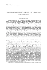 Openness and Inerrancy: Can They Be Compatible?