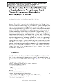 Parsing of Coarticulation in Perception and Sound Change: Evidence from Dissimilation and Language Acquisition
