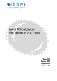 Space Policies, Issues and Trends in 2017–2018