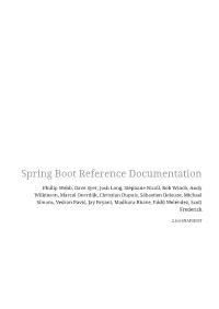 Spring Boot Reference Documentation