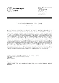 Three Essays on Quantitative Asset Pricing