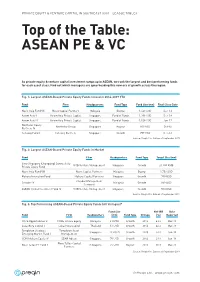 Top of the Table: ASEAN PE & VC