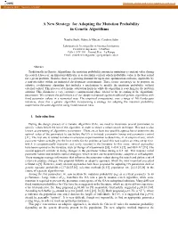 A New Strategy for Adapting the Mutation Probability in Genetic Algorithms