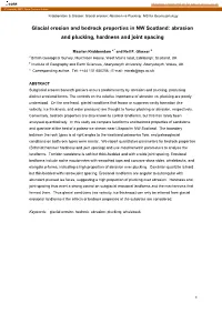 Glacial Erosion: Plucking and Abrasion As a Function of Bedrock Properties