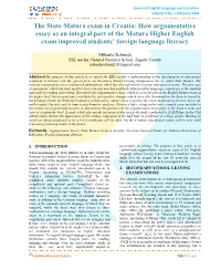 How Argumentative Essay As an Integral Part of the Matura Higher English Exam Improved Students’ Foreign Language Literacy