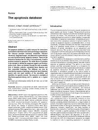 The Apoptosis Database