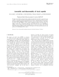 Assembly and Disassembly of Viral Capsids