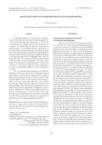Selected Topics in Charged Particle Interferometry