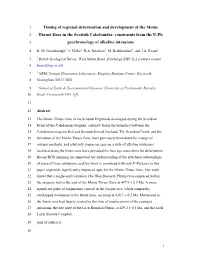 Timing of Regional Deformation And