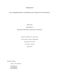 Dissertation Bats As Reservoir Hosts