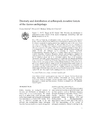Diversity and Distribution of Arthropods in Native Forests of the Azores Archipelago