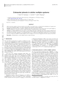 Extrasolar Planets in Stellar Multiple Systems