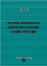 Fermat Pseudoprimes