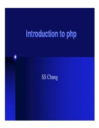Introduction to Php