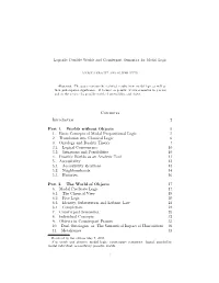 Logically Possible Worlds and Counterparts