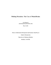 Making Metadata: the Case of Musicbrainz