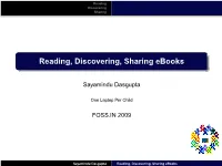 Reading, Discovering, Sharing Ebooks