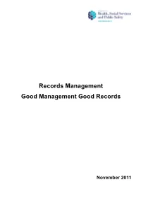 Records Management Good Management Good Records