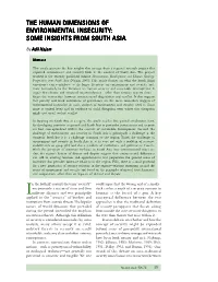 Some Insights from South Asia