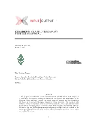 Ethereum Classic Treasury System Proposal