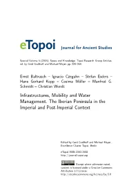 Infrastructures, Mobility and Water Management. the Iberian Peninsula in the Imperial and Post-Imperial Context