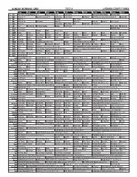 Sunday Morning Grid 7/27/14 Latimes.Com/Tv Times