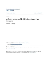 A Black Hole Attack Model for Reactive Ad-Hoc Protocols Christopher W