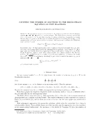 Counting the Number of Solutions to the Erdos-Straus˝ Equation on Unit Fractions