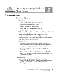 Crossing the Appalachian Mountains,” Predict Whether Daniel Boone Will Make It to the Land West of the Appalachian Mountains