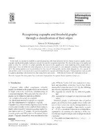 Recognizing Cographs and Threshold Graphs Through a Classification of Their Edges