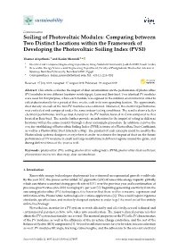 Soiling of Photovoltaic Modules: Comparing Between Two Distinct Locations Within the Framework of Developing the Photovoltaic Soiling Index (PVSI)