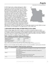 2018 Findings on the Worst Forms of Child Labor: Angola