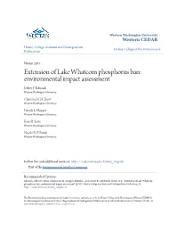 Extension of Lake Whatcom Phosphorus Ban: Environmental Impact Assessment Jeffery P