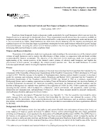 Journal of Forensic and Investigative Accounting Volume 12: Issue 1, January–June 2020