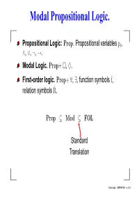 Modal Propositional Logic