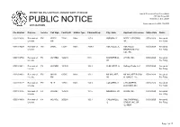 Public Notice &gt;&gt; Licensing and Management System Admin &gt;&gt;