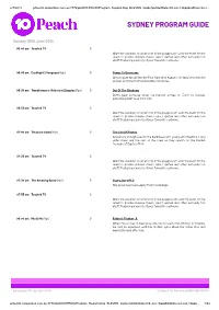 Sydney Program Guide