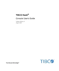 TIBCO Hawk Console User Guide