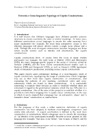 Towards a Cross-Linguistic Typology of Copula Constructions
