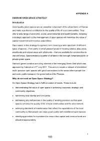 1 APPENDIX a HARROW OPEN SPACE STRATEGY Introduction