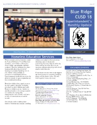 BLUE RIDGE CUSD 18 SUPERINTENDENT’S MONTHLY UPDATE Issue