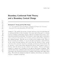 Boundary Conformal Field Theory and a Boundary Central Charge Arxiv