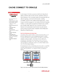 Cache Connect to Oracle