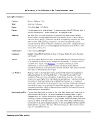 Convert Finding Aid To