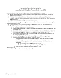 Criteria for Use of Dalbavancin for Acute Bacterial Skin/Soft Tissue Infection (Abssti)
