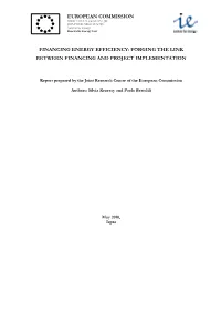 Financing Energy Efficiency: Forging the Link Between Financing and Project Implementation