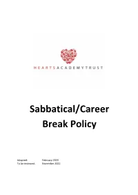 Sabbatical/Career Break Policy