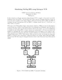 Simulating Verilog RTL Using Synopsys VCS