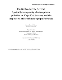 Spatial Heterogeneity of Microplastic Pollution on Cape Cod Beaches and the Impacts of Different Hydrographic Sources